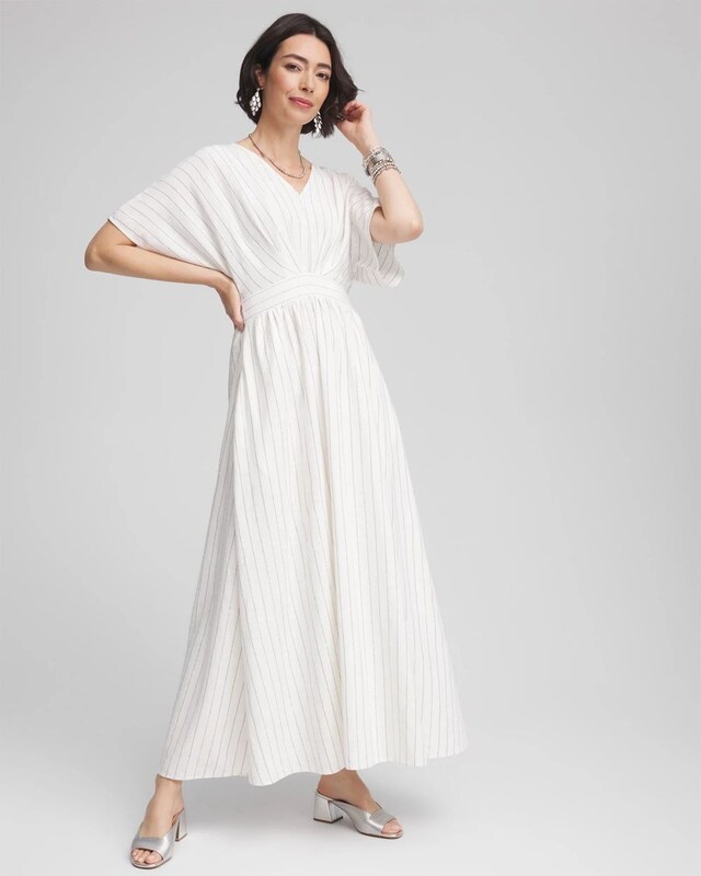 Metallic Striped Maxi Dress - image 2